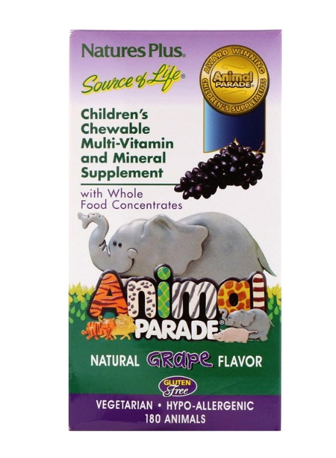 Natures Plus Animal Parade Multi-Vitamin And Mineral - 180 Tablets - Image 2