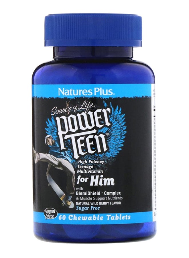 Natures Plus Power Teen Hight Potency Teenage Multivitamin - 60 Tablets - Image 1