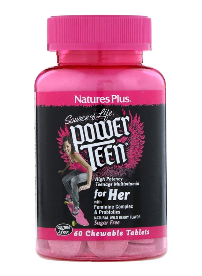 Natures Plus Power Teen Hight Potency Teenage Multivitamin - 60 Tablets - Image 1