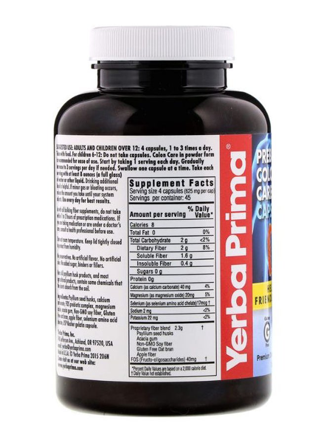 Yerba Prima Prebiotic Colon Care Digestion Support - 180 Capsule  - Image 2