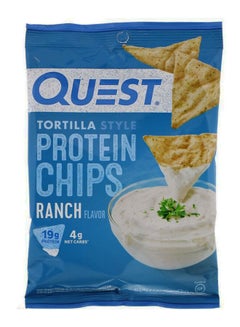 QUEST NUTRITION Pack Of 12 Tortilla Style Ranch Protein Chips  - Image 1