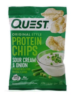 QUEST NUTRITION Pack Of 12 Original Style Sour Cream And Onion Protein Chips  - Image 1