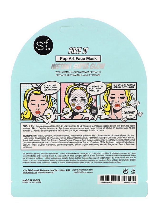 sf. Pop N Glow Art Face Mask Sheet - Image 2