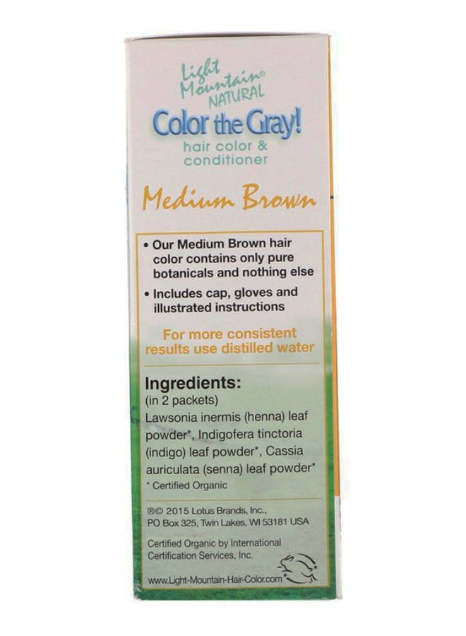 لايت ماونتين بلسم وصبغة شعر طبيعي بني متوسط 198جرام - Image 2