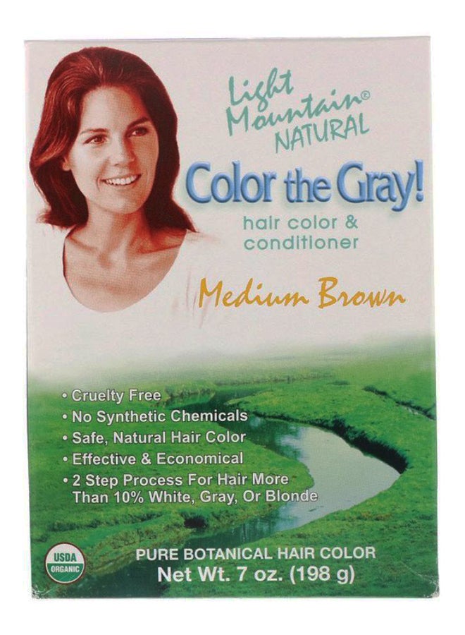 لايت ماونتين بلسم وصبغة شعر طبيعي بني متوسط 198جرام - Image 1