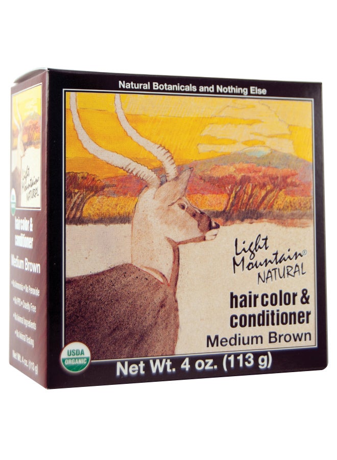 Natural Hair Colour And Conditioner Medium Brown 113grams