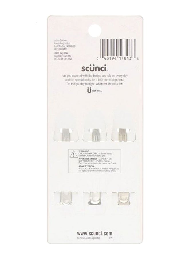 سكانشي طقم مشابك شعر بيضاوية الشكل مانعة للانزلاق من 3 قطع متعدد الألوان - Image 2