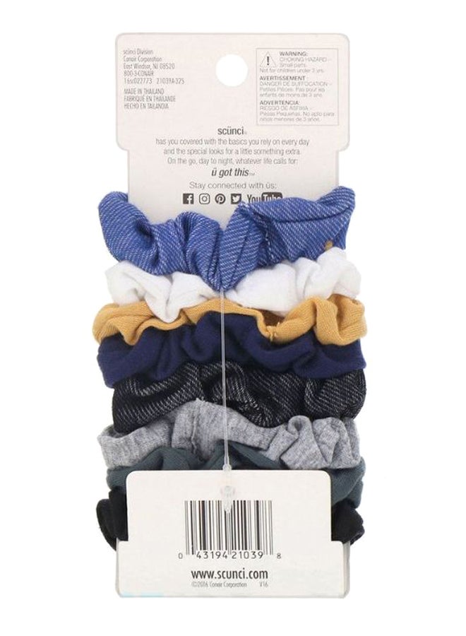 سكانشي مجموعة مكونة من 8 ربطات شعر مطاطية لا تسبب التلف متعدد الألوان - Image 2