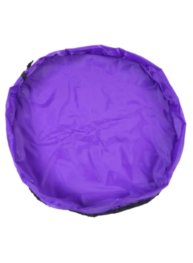 Portable Drawstring Pattern Toy Storage Bag Purple - Image 1