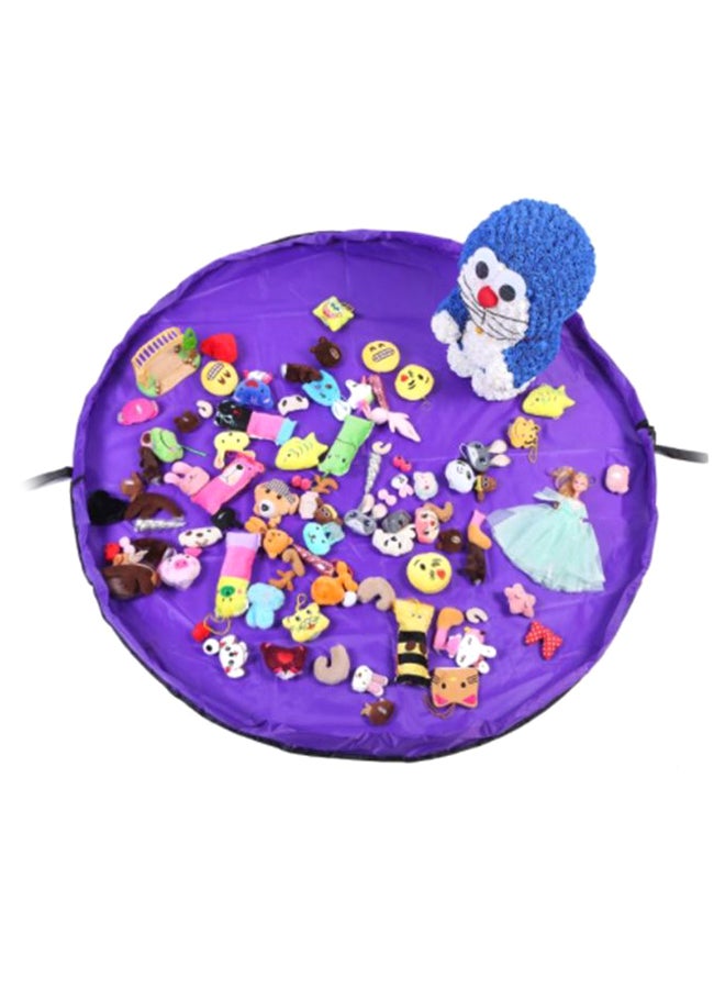 Portable Drawstring Pattern Toy Storage Bag Purple - Image 2