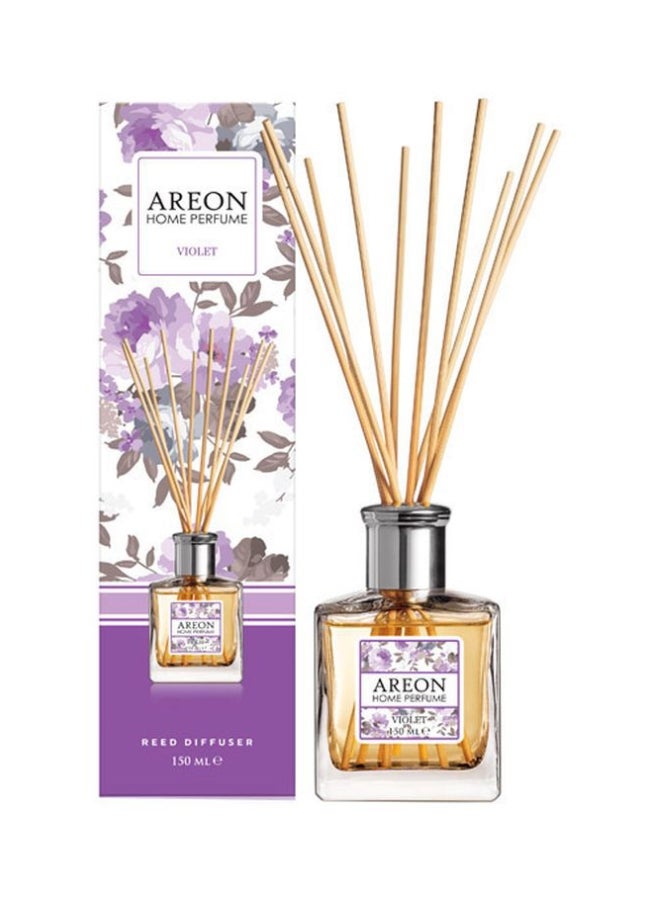 Reed Diffuser With Incense Sticks Violet Yellow 150ml 