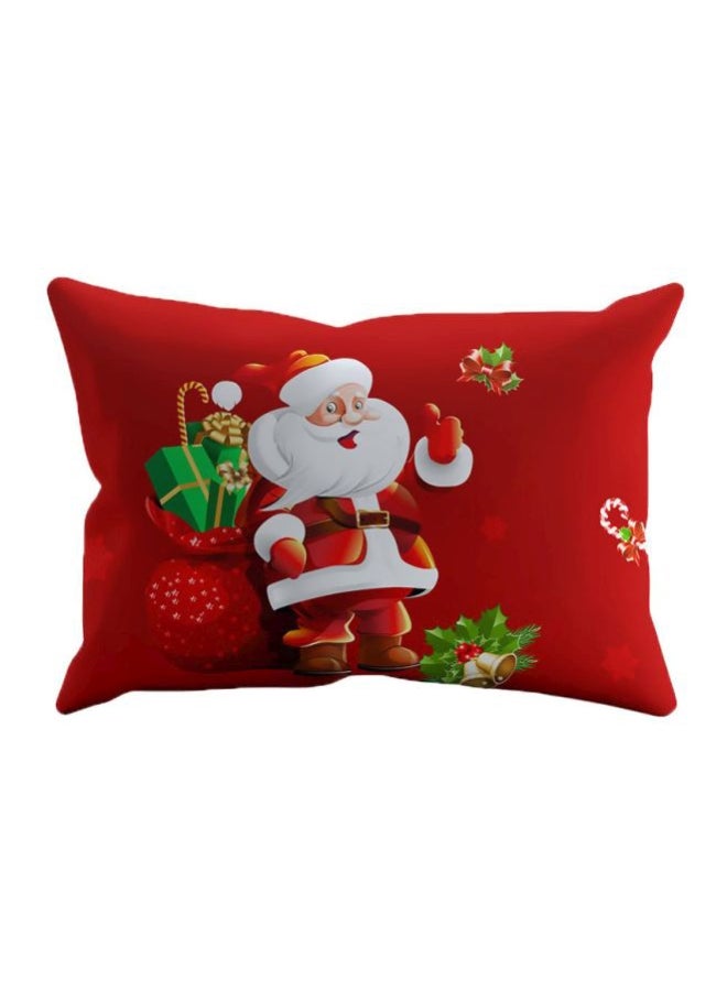 4-Piece Christmas Santa Printed Duvet Cover Set Polyester Red/White/Green Twin - Image 3