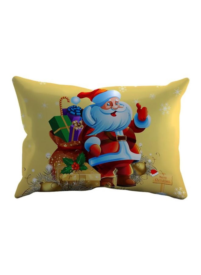 4-Piece Christmas Santa Printed Duvet Cover Set Polyester Yellow/Red/Blue Twin - Image 4