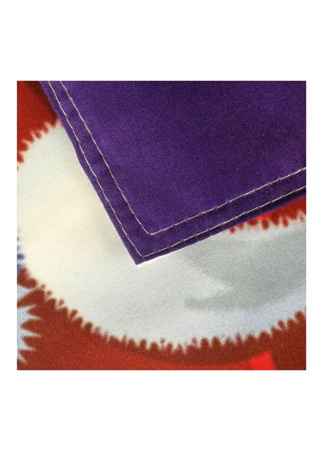 4-Piece Christmas Santa Printed Duvet Cover Set Polyester Blue/White/Red Twin - Image 4