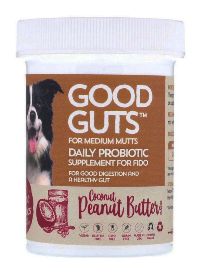 Coconut Peanut Butter Daily Probiotic Good Guts For Medium Mutts 30grams - v1588683955/N37801487A_1