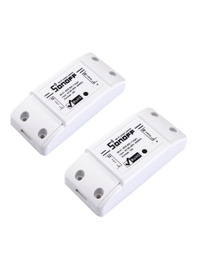 SONOFF 2-Piece Basic R2 Wi-Fi Smart Switch Set White 10x5x5cm  - Image 1