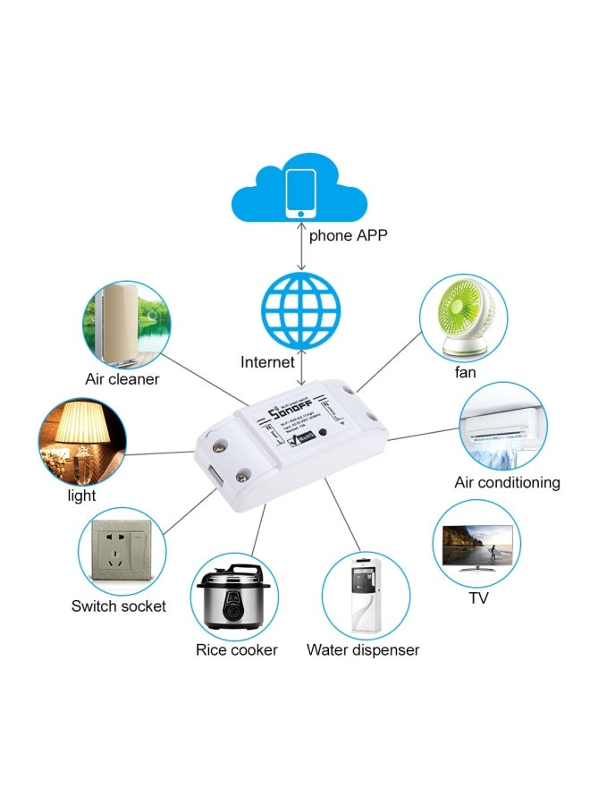 SONOFF 2-Piece Basic R2 Wi-Fi Smart Switch Set White 10x5x5cm  - Image 5
