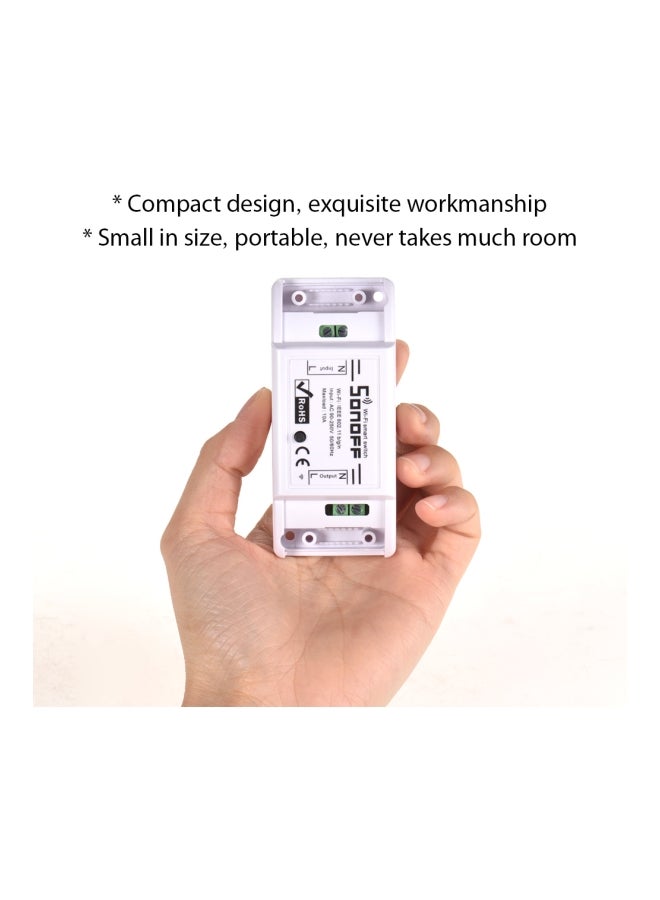 SONOFF 2-Piece Basic R2 Wi-Fi Smart Switch Set White 10x5x5cm  - Image 4