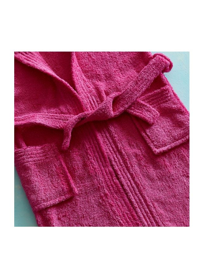 هوم بوكس روب حمام قطن بقبعّة للأطفال إيسينشال - ميديام وردي M - Image 4