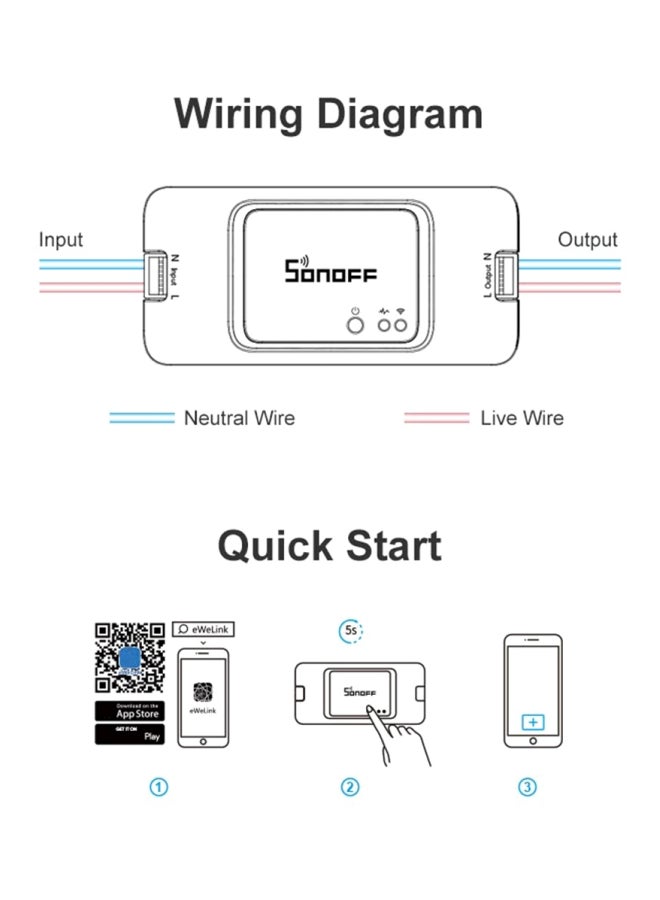 سونوف سويتش تحكم ذكي R3 بخاصية الواي فاي أبيض 10x3x5سم - Image 4