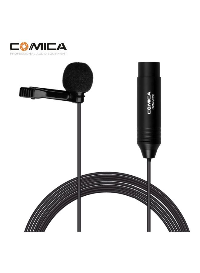 كوميكا ميكروفون فانتوم باور XLR عنقي متعدد الاتجاهات يثبت في طية الصدر CVM-V02O أسود  - Image 2