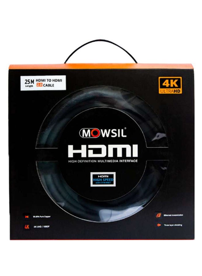 MOWSIL Full HD 4K HDMI Cable Black - Image 2