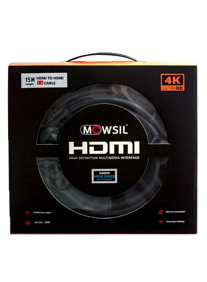 MOWSIL Full HD 4K HDMI Cable Black - Image 1