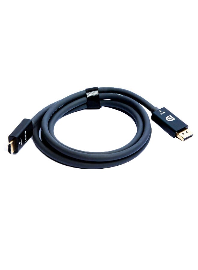 MOWSIL DP To HDMI Cable Black - Image 1