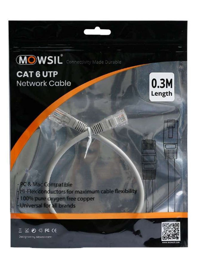 MOWSIL CAT6 UTP Network Cable Grey - Image 2