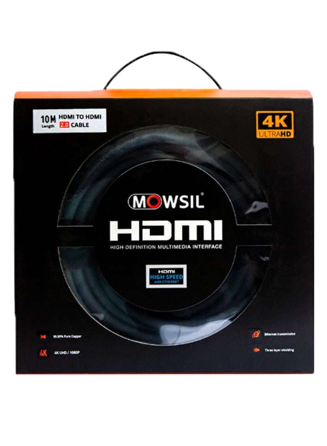 موسل كابل 4K HDMI أسود  - Image 1