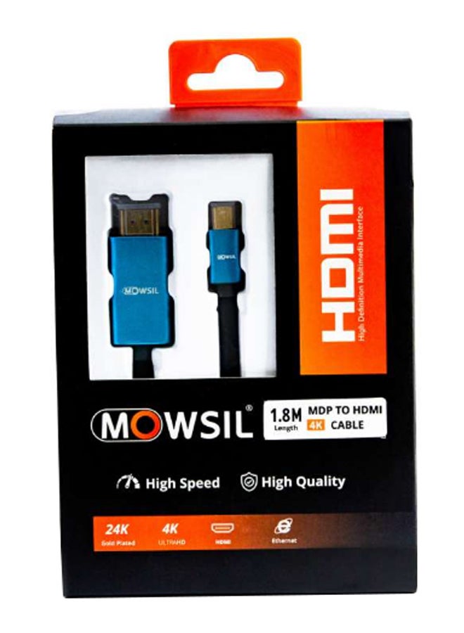 MOWSIL MDP To HDMI Cable Black - Image 2