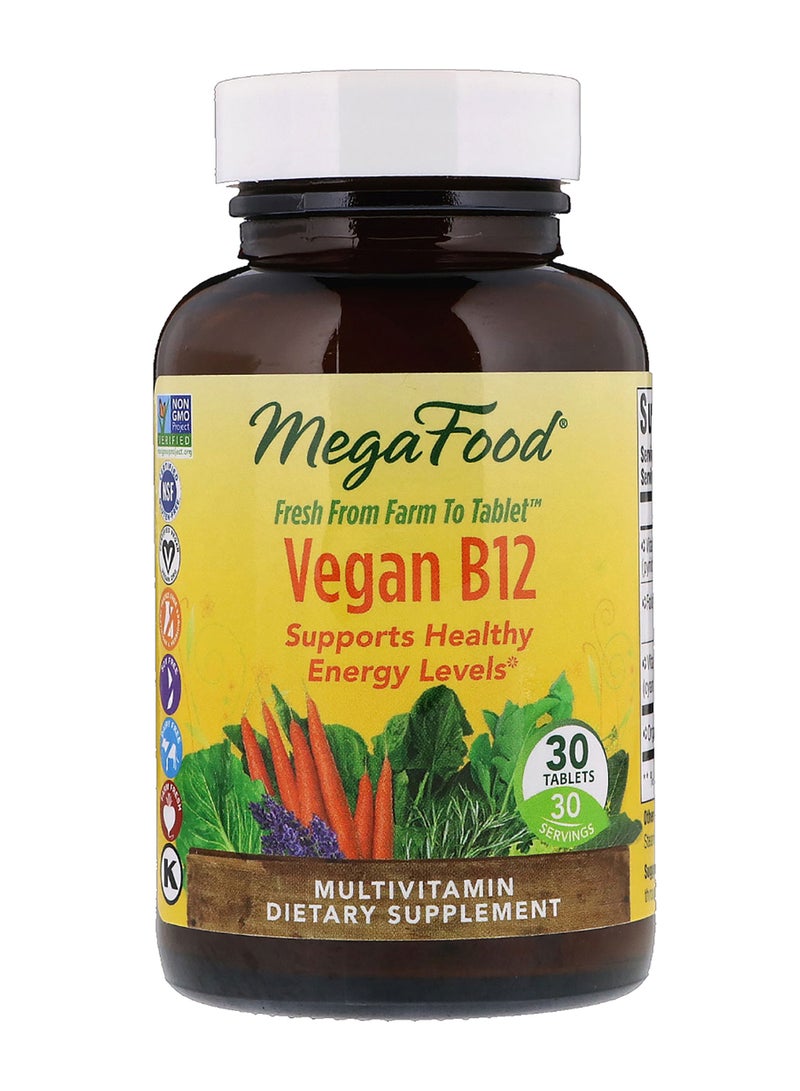 MegaFood Vegan B12 Multivitamin - 30 Tablets