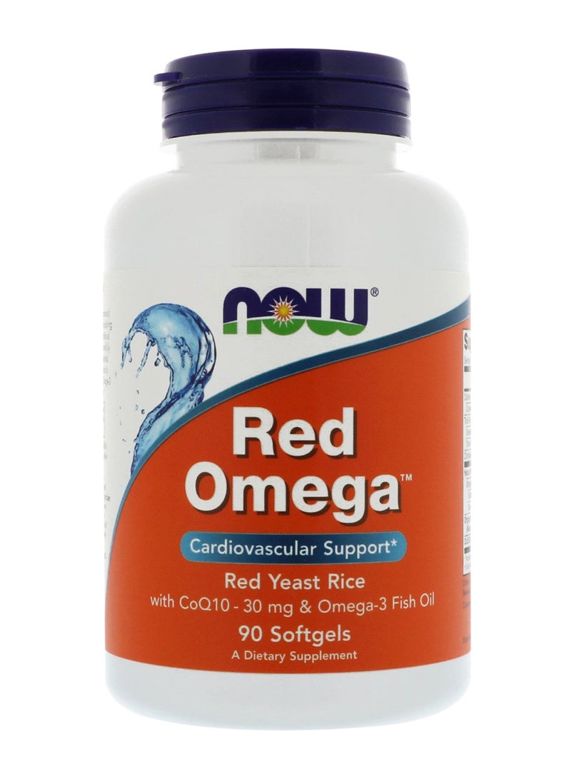 Now Foods Now Foods Red Omega Yeast Rice Dietary Supplement 90 Softgels - Image 1