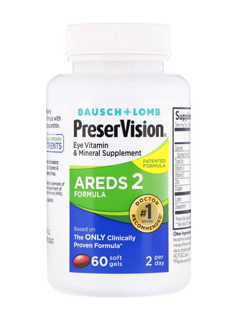 Bausch + Lomb AREDS 2 Formula - 60 Soft Gels - Image 1