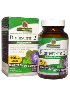 NATURE'S ANSWER Brainstorm 2 Herbal Combination - 90 Vegetarian Capsules 