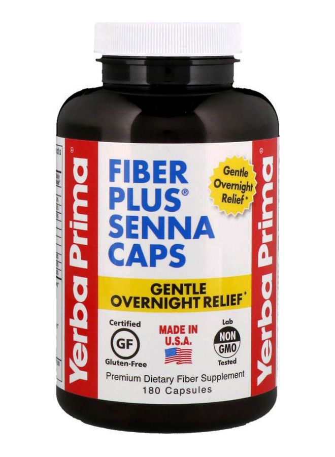 Yerba Prima Fiber Plus Senna Caps - 180 Capsules