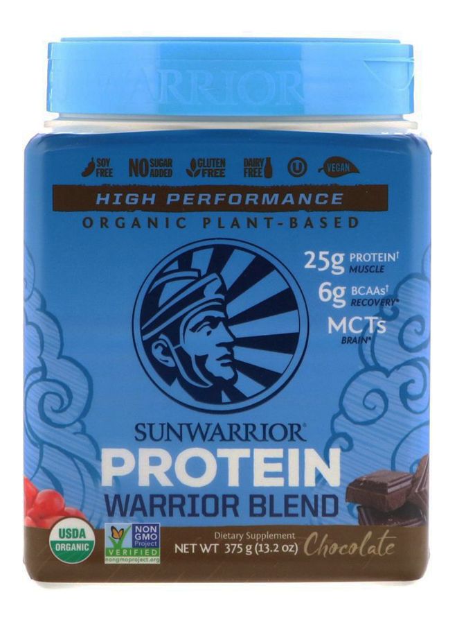 Warrior Blend Protein Organic Plant-Based Chocolate - v1588690024/N37779637A_1