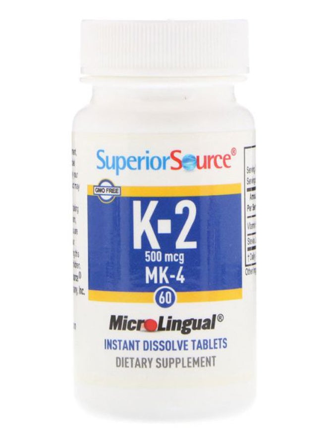 Superior Source Vitamin K-2 500 mcg MK-4 - 60 MicroLingual Instant Dissolve Tablets 