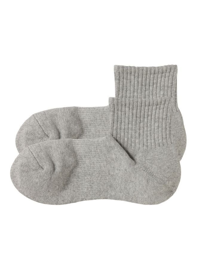 MUJI Right Angle Pile Sole Socks Grey  - Image 1
