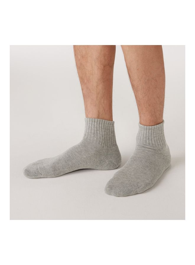 MUJI Right Angle Pile Sole Socks Grey  - Image 2