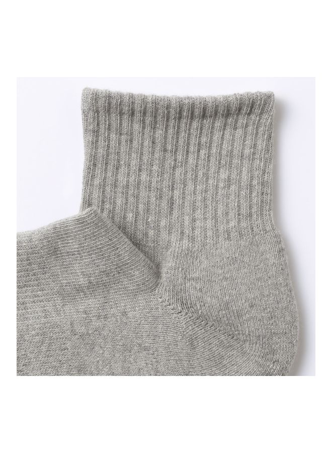 MUJI Right Angle Pile Sole Socks Grey  - Image 3
