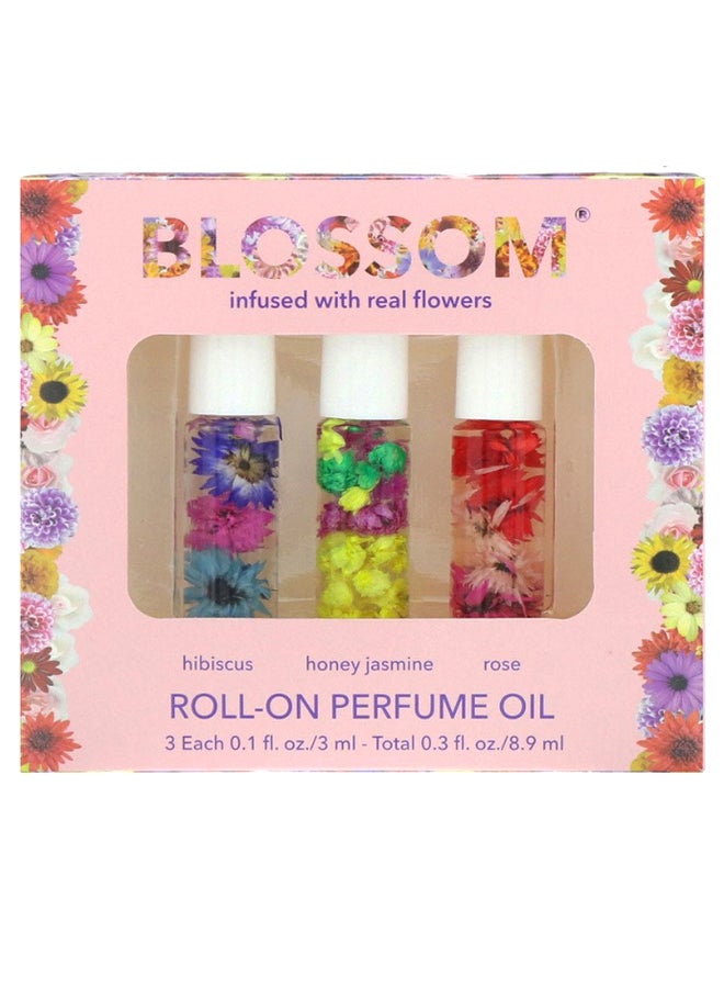 بلوسوم مجموعة زيت عطري ببكرة دوارة مكونة من 3 قطع 3 x 3ملليلتر - Image 2
