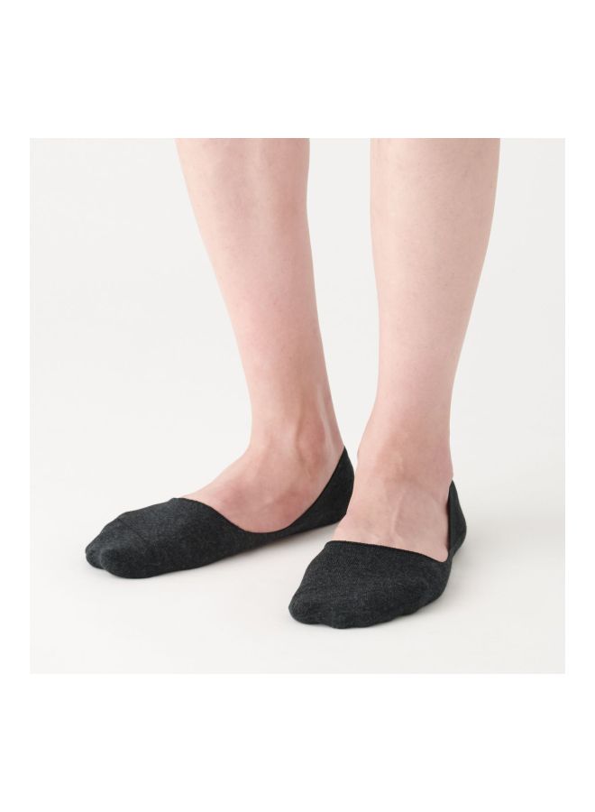 MUJI Non-Slip Foot Cover Socks Charcoal Grey  - Image 2