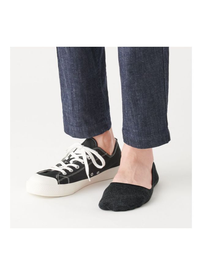 MUJI Non-Slip Foot Cover Socks Charcoal Grey  - Image 3