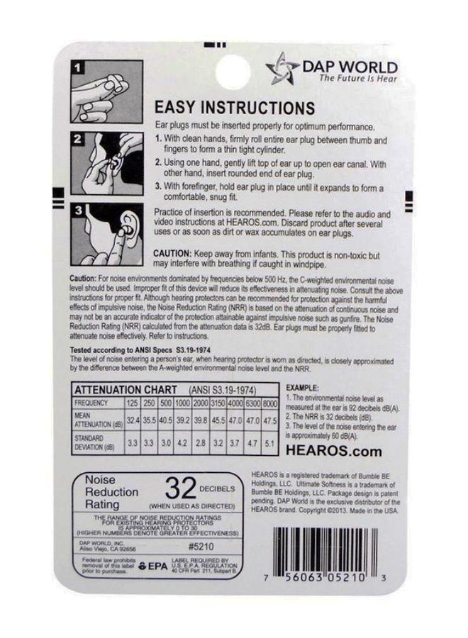 Hearos Pair Of 14 Ultimate Soft Earplugs With Free Case Beige - Image 2