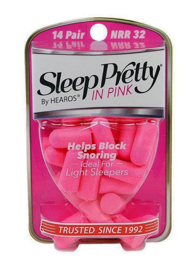 Hearos Pair Of 14 Sleep Pretty Earplugs Pink - Image 1