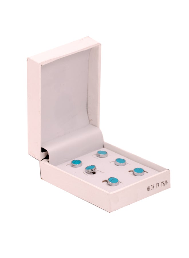 Generic - 6-Piece Button Retro Cufflinks - Image 1