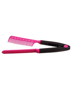 V-Type Hair Straighten Comb Pink/Black