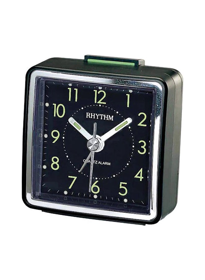 Decorative Analog Beep Alarm Clock Black/Green/Silver 5.7 x 5.7cm