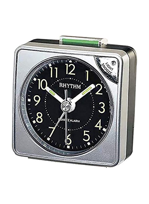 Decorative Analog Beep Alarm Clock Silver/Black/White 5.9 x 5.7cm